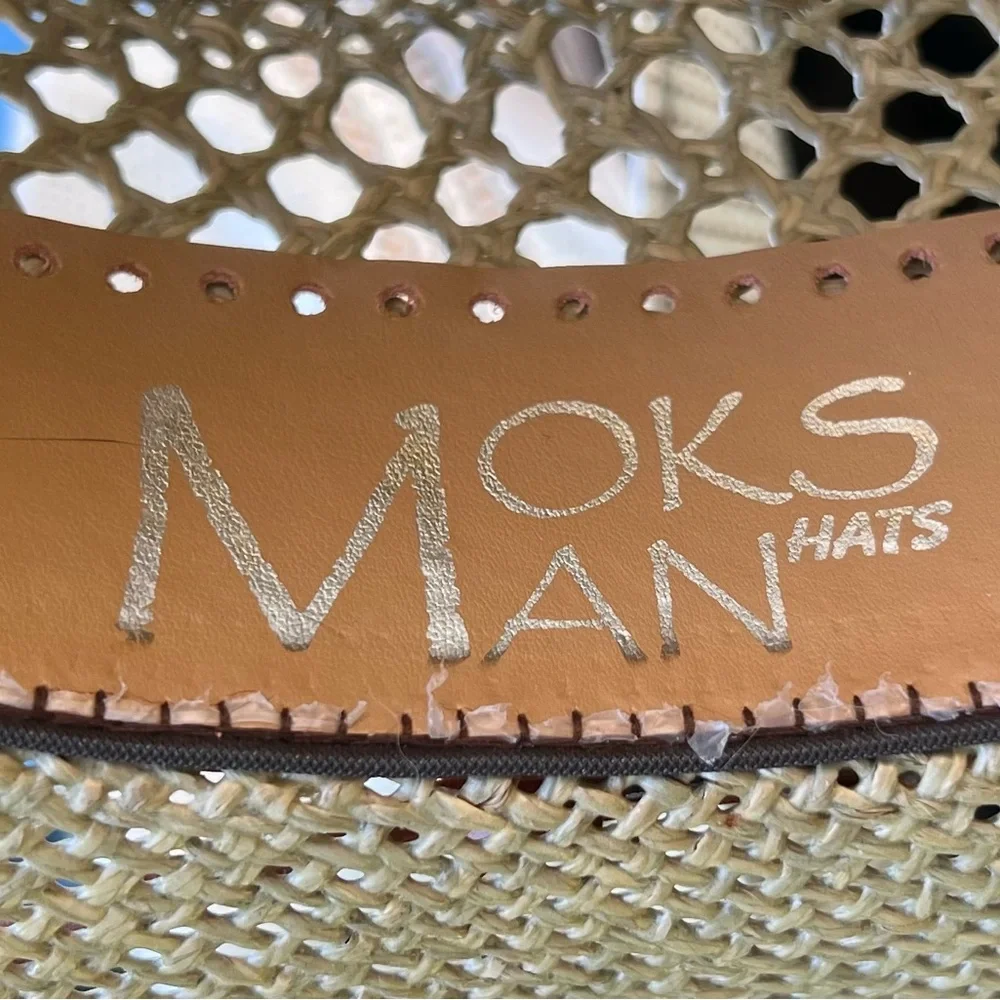 🤠 Moks Man Straw Cowboy / Cowgirl Hat With Decorative Leather Strap🤠 - Picture 10 of 12